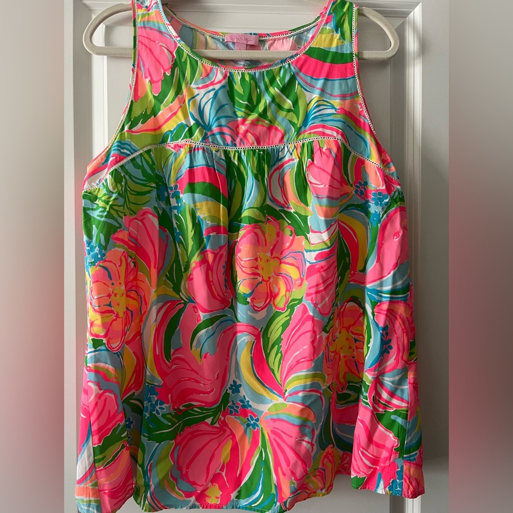 Lilly Pulitzer Vibrant Pink and Blue Tunic NWOT